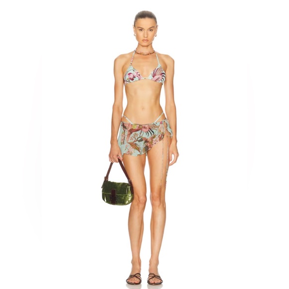 SKIMS Other - Skims X Roberto Cavalli Designer Perfect Triangle Tie Bikini Top Fagianella NWT